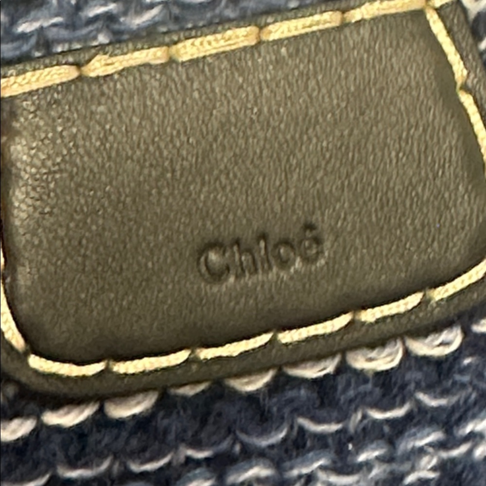 NWT Chloe Jorge Ocean Waves Cashmere Knit Bucket Bag - Picture 6 of 16